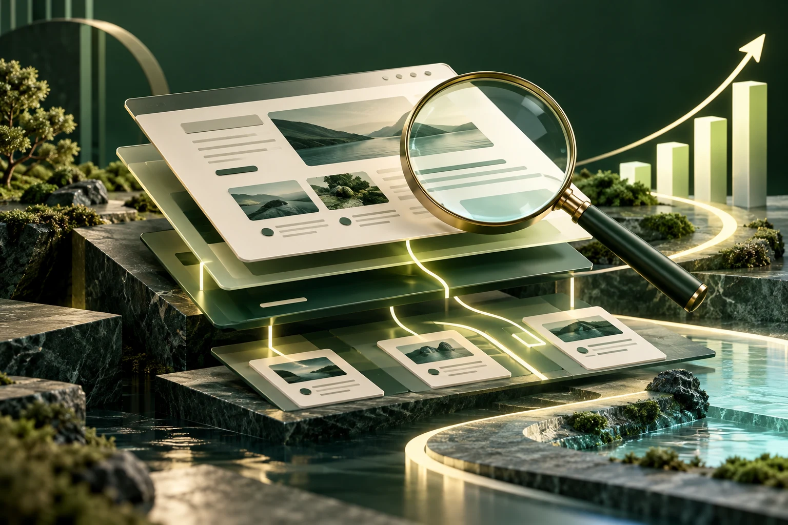 Abstract illustration representing seo optimisation